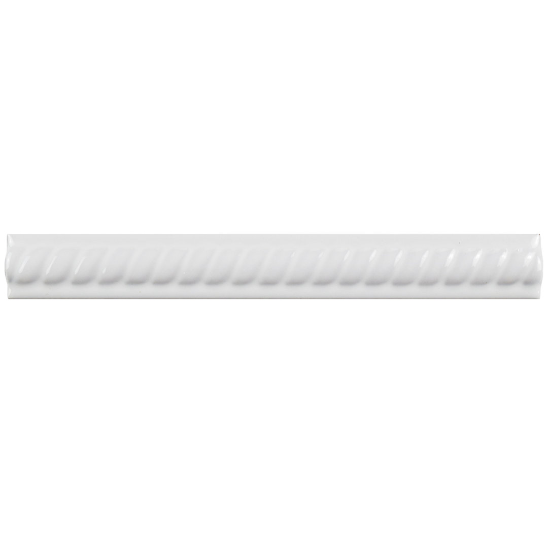 Trenza 1"x 7-7/8" Ceramic Pencil Liner/Round Wall Tile Trim Merola Tile