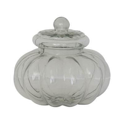 Ribbed Glass Jar With Lid