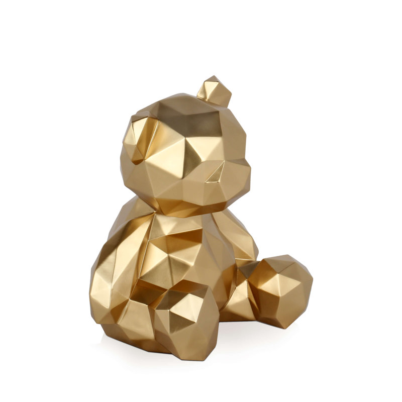 Aahliyah Animals Figurines & Sculptures, 30cm H x 28cm W x 23cm D, Gold