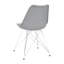 Of 2 Polypropylene Side Chairs, Grey With Metal Base Design & Sleek