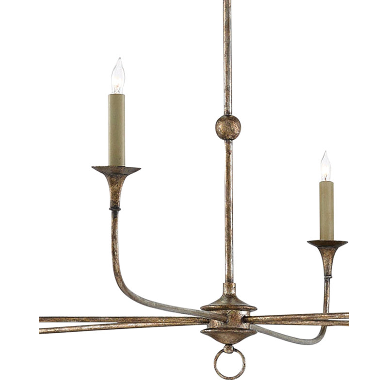 Nottaway 6 - Light Wrought Iron Dimmable Classic / Traditional Chandelier, Pyrite Bronze