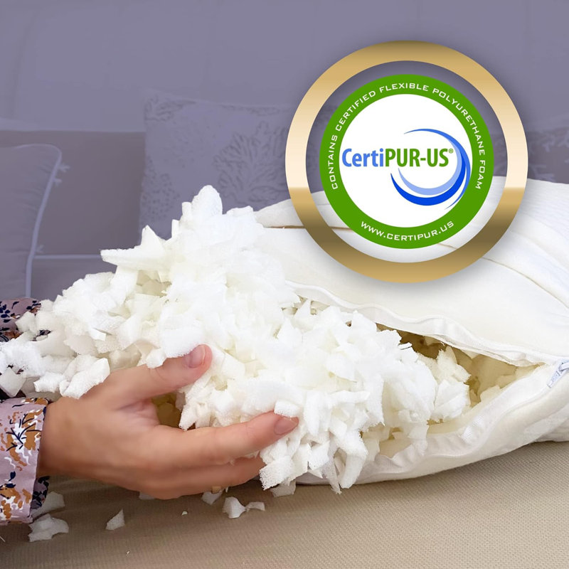 Royal Therapy Memory Foam Pillow, Adjustable Shredded Odor-Free Pillow for Neck & Shoulder Pain Relief, Support for Back, Stomach, Side Sleepers, CertiPUR-US