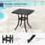 Damisha Cast Aluminum Square 21'' L x 21'' W Outdoor Bistro Table with Umbrella Hole