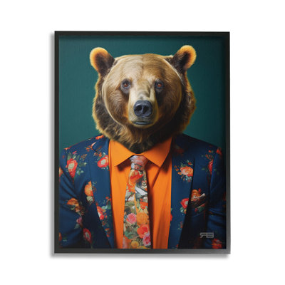 BearinFloralSuitGicleeArtbyRB