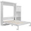 Blanc, style persienne, grand lit, tablettes de rangement, construction en bois de pin, lit de taille facile à assembler en blanc avec bois de style, pliable pour la journée