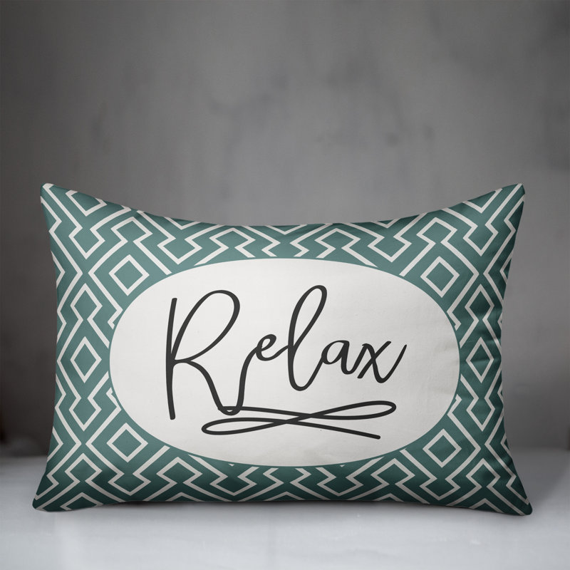 Housse de coussin rectangulaire et insert Relax, Bleu sarcelle