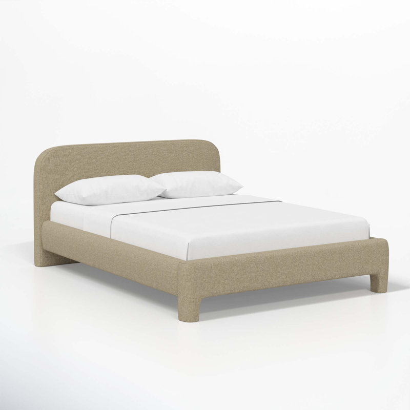 Illy Upholstered Standard Bed, California King, Zuma Natural Textured Linen