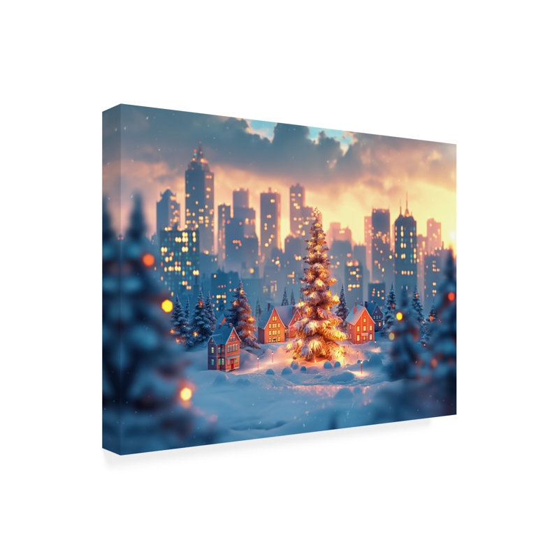 Art mural sur toile tendue - «Winter Wonderland» par Imagine It Images pour décor de salon, de chambre à coucher ou de bureau - 35 x 47
