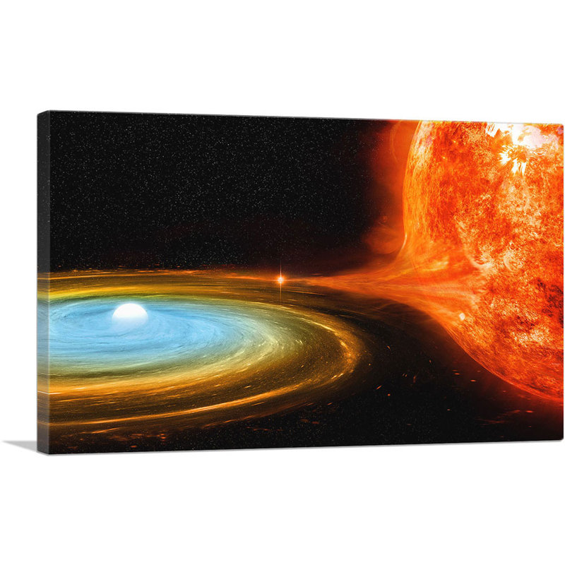 «White Dwarf Devouring a Sun Star», impression sur toile tendue, H 12 po x l 18 po x 1,5 po