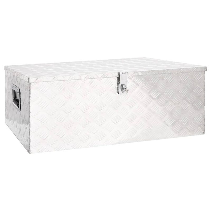 Rebrilliant Decorative Bin, Silver, 37cm H x 100cm W x 55cm D