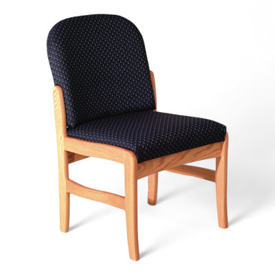Chaise de salle d'attente de 21,5 po Nashaun avec structure en bois
