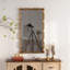 Miroir mural doré de style bambou, cadre texturé pour le salon / la chambre à coucher / le vestibule