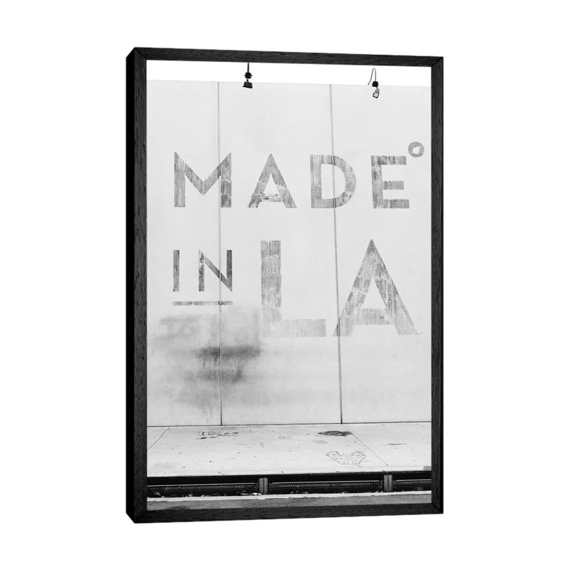 Made In LA by Bethany Young - Print on Canvas, 101.6cm H x 66.04cm W x 3.81cm D, Black Framed