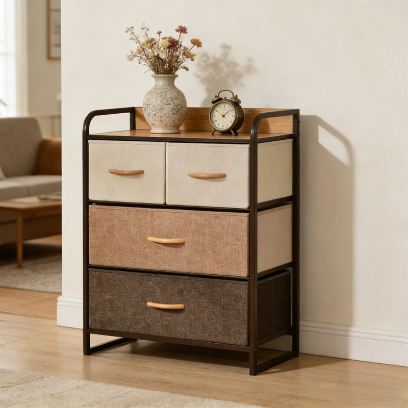 Freestanding Storage Dresser, Beige/Brown