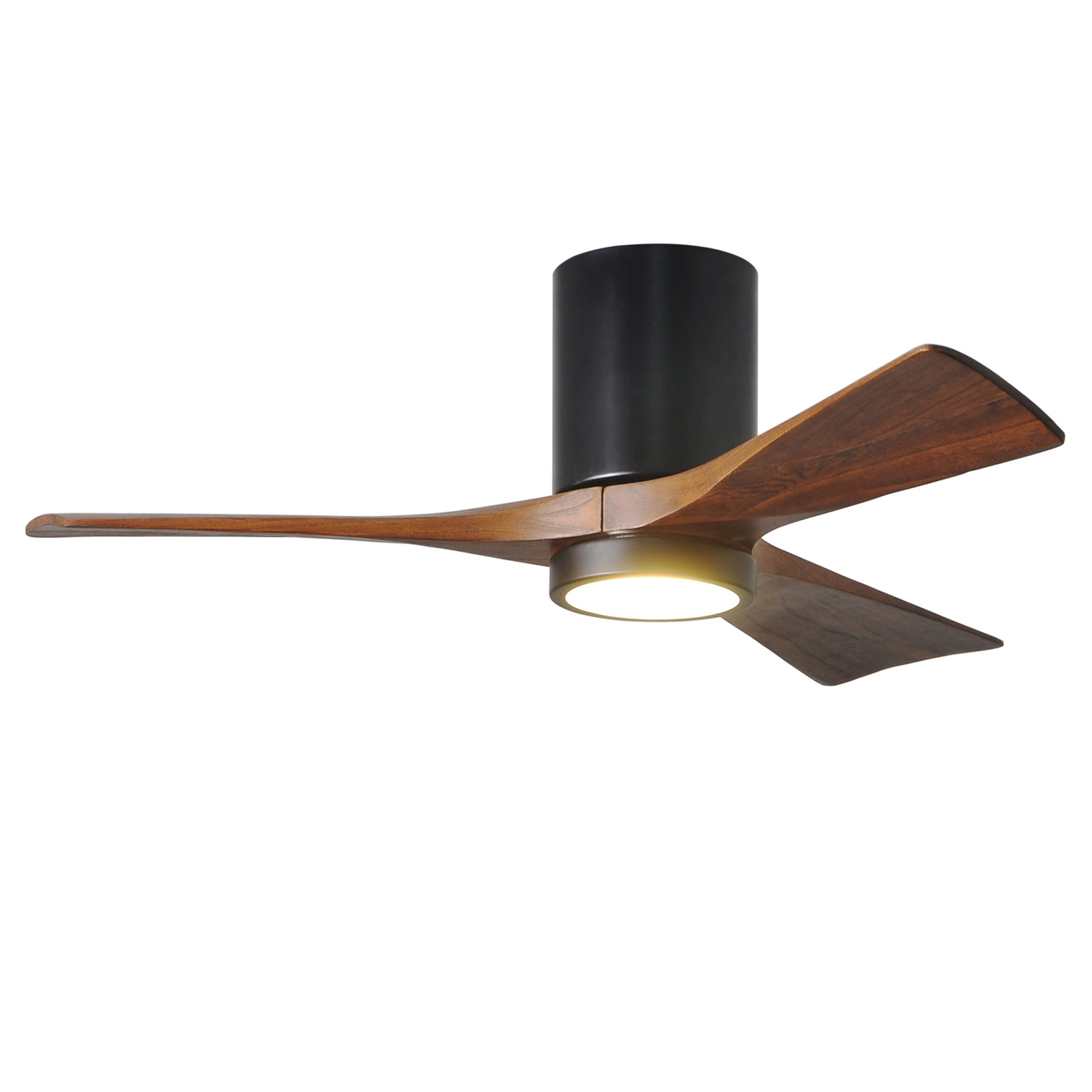 Olivier Ceiling Fan with LED Light Kit, Matte Black, Walnut, 42"