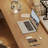 Light chestnut color L-Shaped Solid Wood Writing desk with drawers desk-1978638345-1978638341