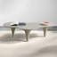 Table basse légère et luxueuse de style crème minimaliste