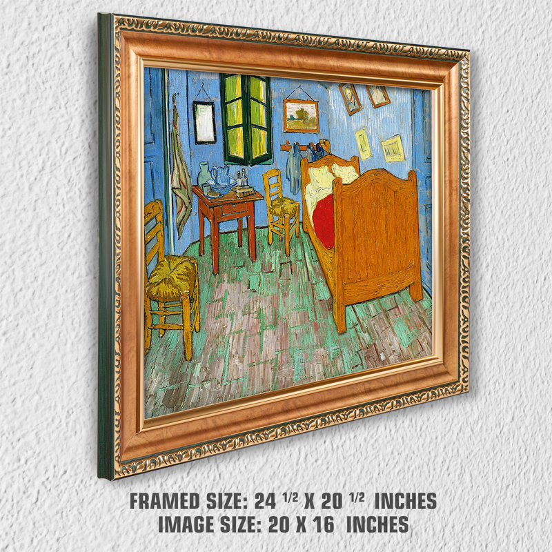 "Chambre à coucher à Arles" par Vincent Van Gogh - reproduction sur toile, H 20,5 po x l 24,5 po x P 0,75 po