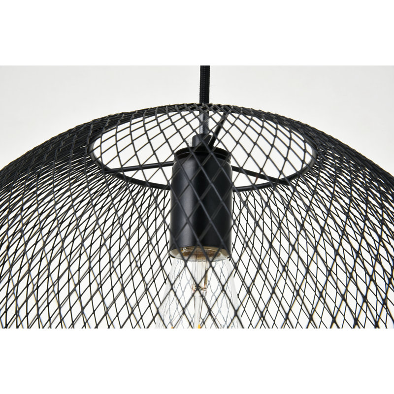 Luminaire suspendu sphère 1 lumière Paxton, H 11,6 po x l 13,2 po x P 13,2 po