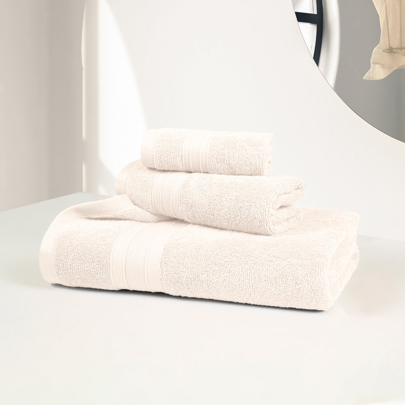 Linen Off-White Cotton 3-Piece Towel Set