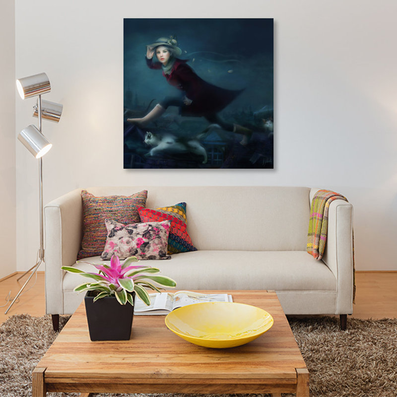 « felidae », impression sur toile, H 37 po x l 37 po x P 1,5 po, Toile tendue