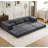 Compression Mahjong Sofa,Convertible Floor Sofa Bed,Diy Boneless Modular Sectional Sofa,No Assembly Required,Circle Fleece Fabric,Oversized 3 Seater With 3 Pillows-365137493