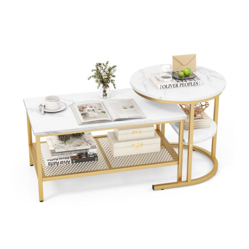 Javarrius Nesting Coffee Table, Gold