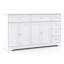Buffet 59 po avec 4 portes et 6 tiroirs blanc