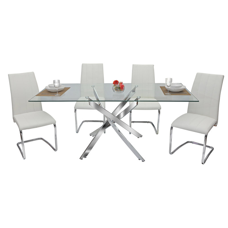 Ensemble repas pour 4 personnes Kirstin, 5, Blanc