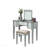 Transitional Style  1pc Vanity W/ Stool Set Core Design Storage Drawers Central Mirror Padded Stool Silver Finish Bedroom Furniture-925083231