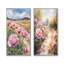 Pivoines le long du chemin de terre I - Collection d'art mural floral 2 panneaux-1035182463-1035182461