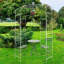 Arche de jardin en acier galvanisé de style cage à oiseaux avec finition thermolaquée pour les mariages
