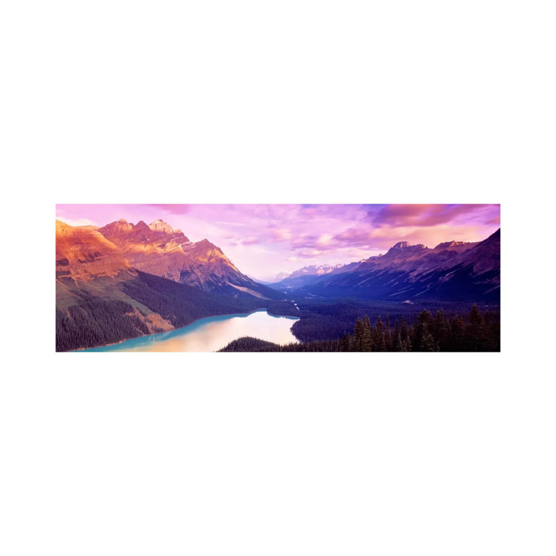 Peyto Lake, Alberta, Canada - Wrapped Canvas Panoramic Print, 121.92 cm H x 40.64 cm W x 1.91 cm D