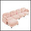 Canapé modulaire modulaire, tissu chenille de qualité supérieure, dossier capitonné, mousse à haute densité, installation facile, convient aux chambres à coucher, aux salons, aux coins lecture