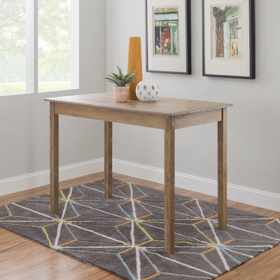 Entwistle Acacia Rectangular Solid Wood Top with Solid Wood Base Dining Table