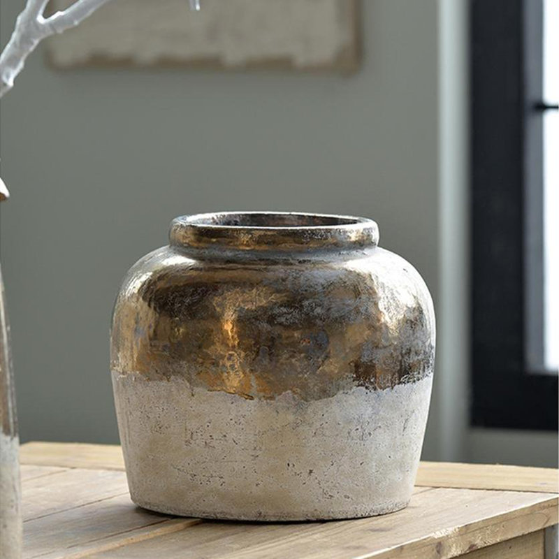 Vase d'appoint en céramique 13 po x 13 po x 11 po Sienna