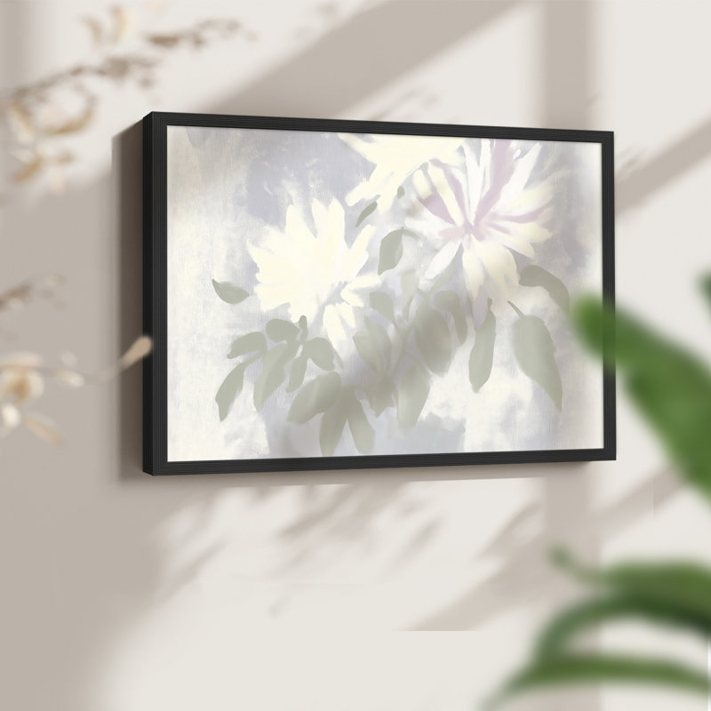 Série florale IV - Reproduction encadrée - Restickable, H 16 po x l 20 po, Noir, noir, noir, noir
