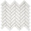 Carreau de mosaïque en marbre à chevrons 1 po x 3 po