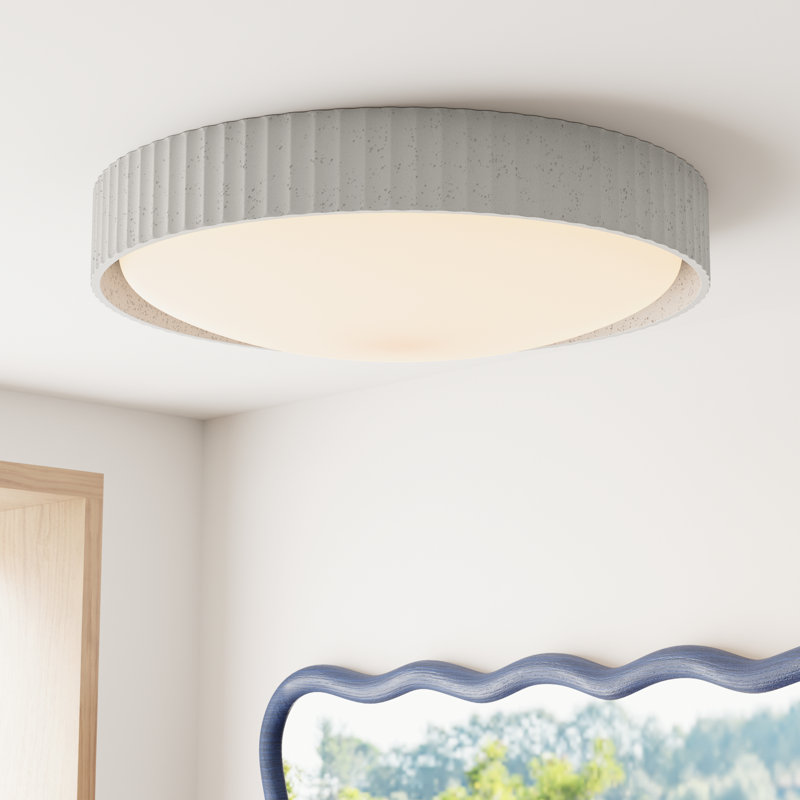 Carran Acrylic LED Flush Mount, Chaulk White