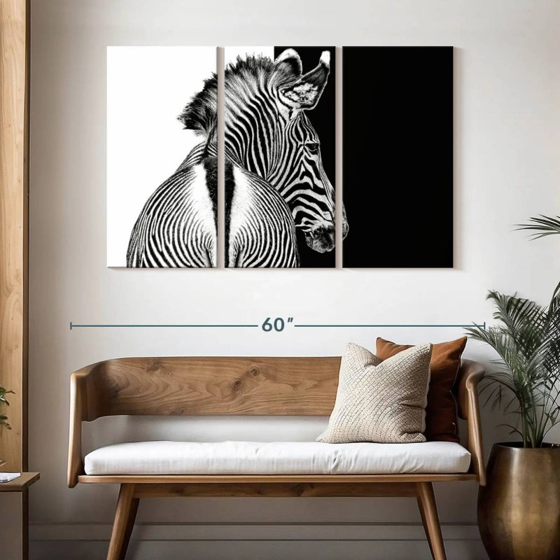 Brampt Zebra Contrast, 32" H x 50" W