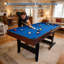 Table de billard pliable de 53 po, table de billard autoportante avec rangement pour queues de billard, conception verticale peu encombrante, cadre robuste pour les salles de jeux, les salons et les appartements-126323860-126323861