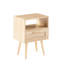 Table d'appoint moderne avec pattes en bois massif, 39,8 cm (15,67 po) - Élégante et tendance, idéale pour le salon.