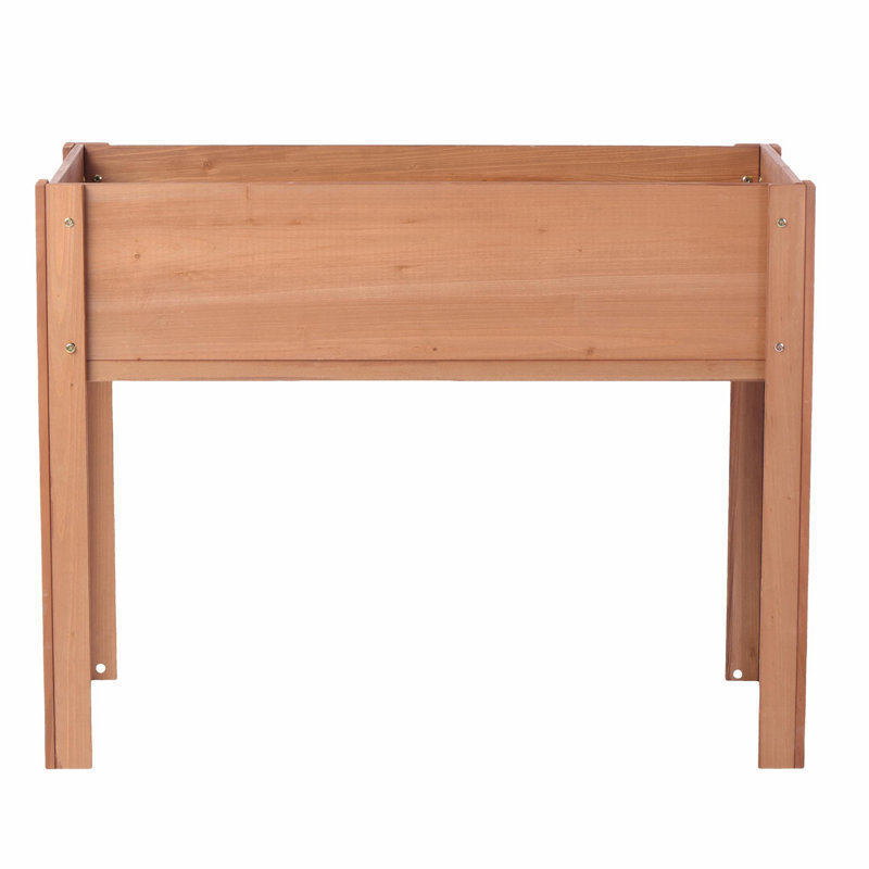 Raised Garden Bed with Legs, Elevated Wooden Planter Box for Outdoor Plants Flowers Fruits Vegetable Herb Growing, Brown