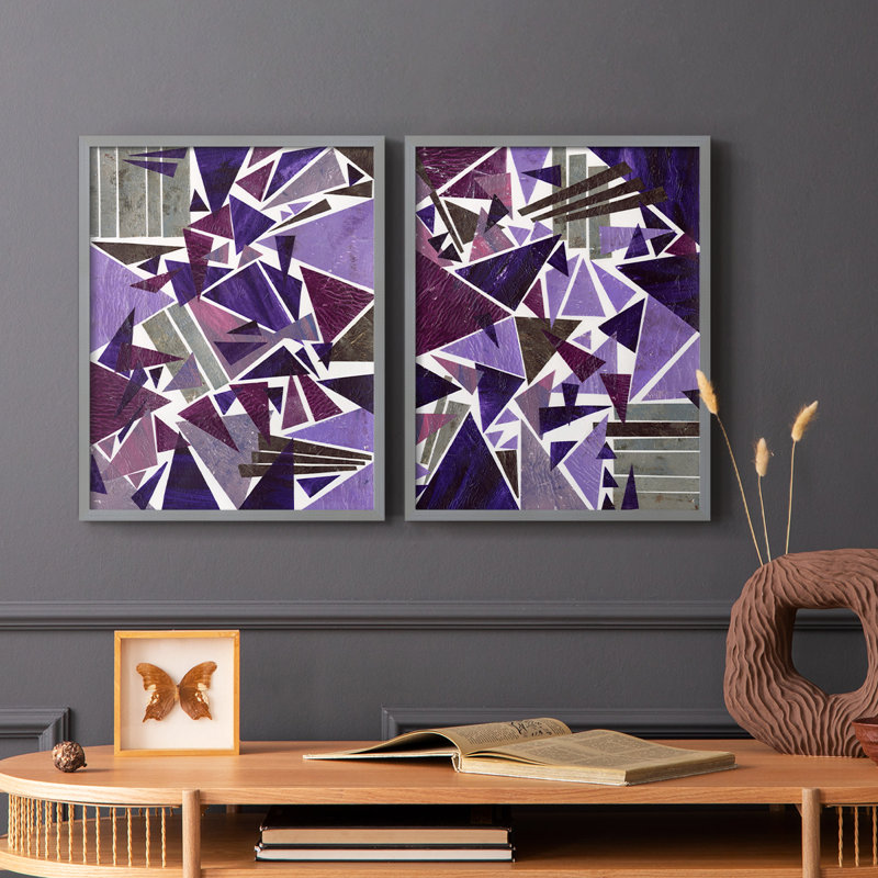 «Purple Dream I», reproduction encadrée de qualité supérieure - prête à être accrochée - aucun clou requis - aucun clou requis