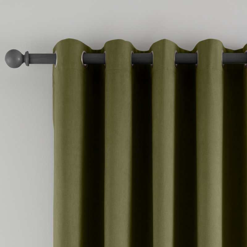 Wilson Blackout Thermal Eyelet Door Panel, Green, 66cm W x 213cm L