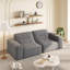 Canapé modulaire 83,6 po à 3 places 83,6 po avec capitonnage, canapé moderne en chenille scintillante, canapé profond pour salon, appartement, bureau, studio-1514029395
