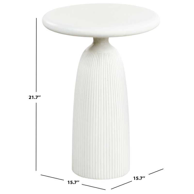 Oskar End Table, Ivory