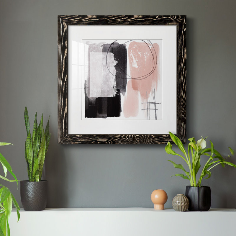 " Coexistence I ", 34.5" H x 34.5" W x 1" D, Black, White