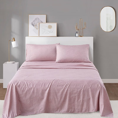 4Pcs Queen Sheet Of Cheerful Stylish Printed 100% Microfiber Sheets, Soft Smooth, Wrinkle For All Seasons, - , Fully Elasticized 16" Mattresses, , Has 1 Flat 90"W X 102"L, Fitted 60"W 80"L + 14"D, 2