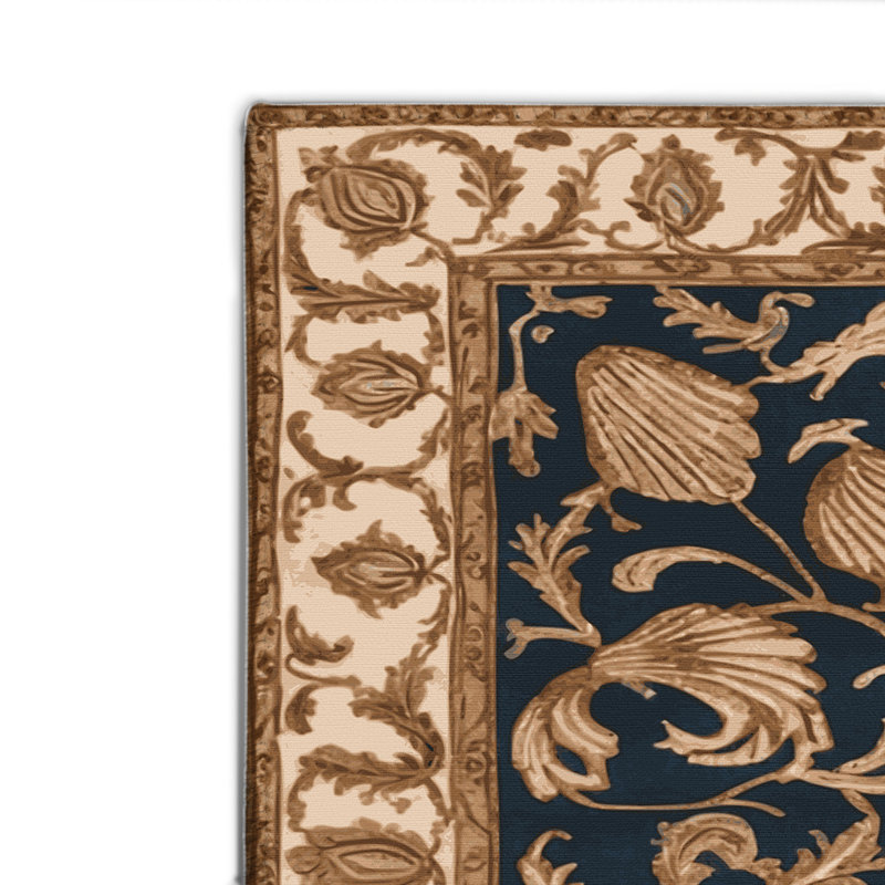 Tapis d'intérieur et d'extérieur brun français, Rectangulaire 2 pi x 3 pi